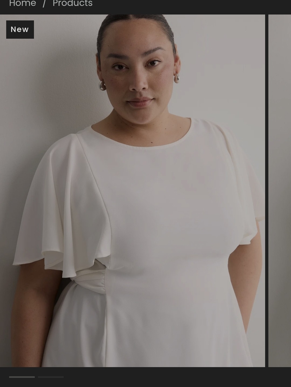Penningtons White Flutter-Sleeve Blouse